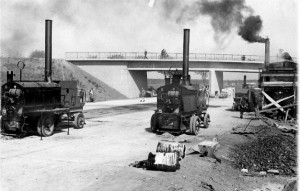 Gjutasfalttillverkning omkring 1950